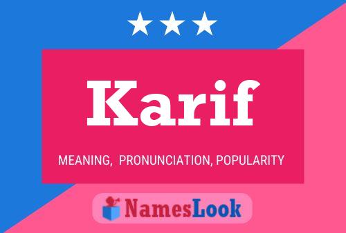 Karif Name Poster