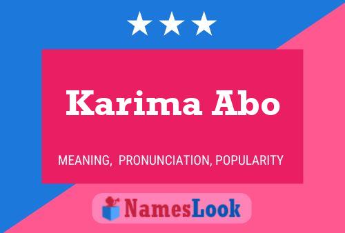 Karima Abo Name Poster