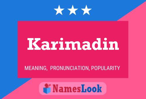 Karimadin Name Poster