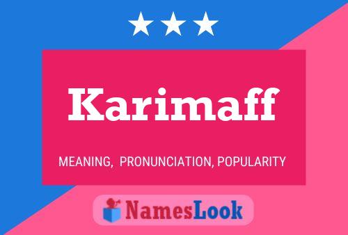 Karimaff Name Poster