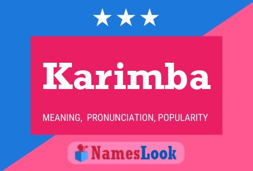 Karimba Name Poster