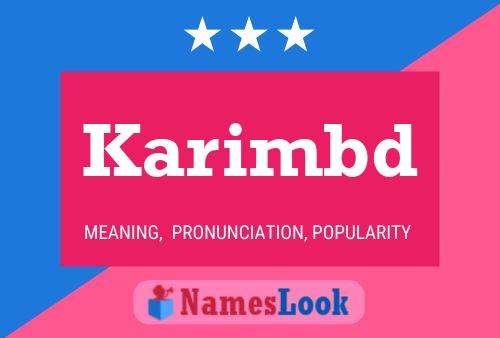 Karimbd Name Poster