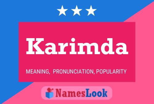 Karimda Name Poster