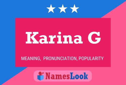 Karina G Name Poster