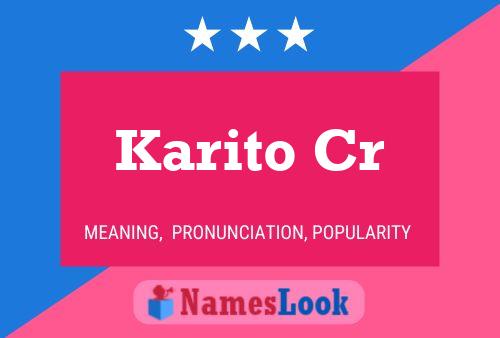 Karito Cr Name Poster