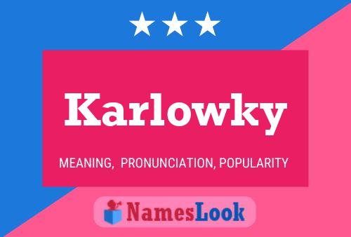 Karlowky Name Poster