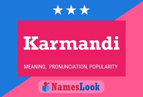 Karmandi Name Poster