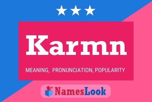 Karmn Name Poster