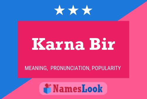 Karna Bir Name Poster