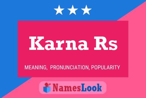 Karna Rs Name Poster