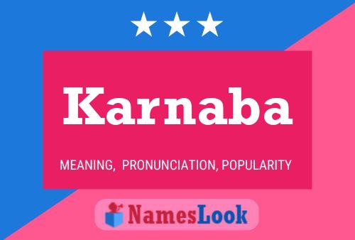 Karnaba Name Poster