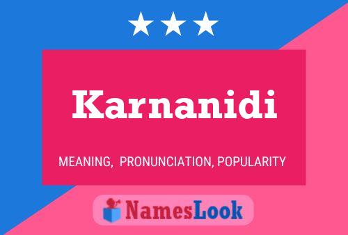 Karnanidi Name Poster