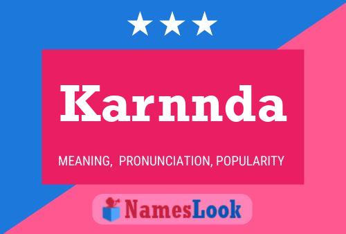 Karnnda Name Poster