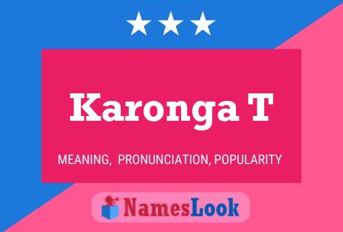 Karonga T Name Poster