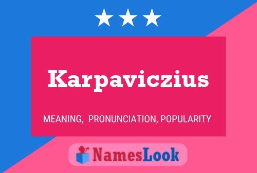 Karpaviczius Name Poster