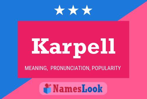 Karpell Name Poster