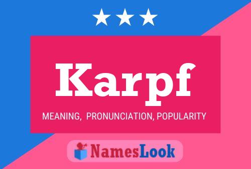 Karpf Name Poster