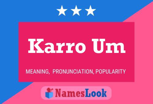 Karro Um Name Poster