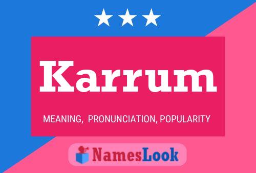 Karrum Name Poster