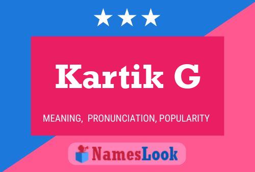 Kartik G Name Poster