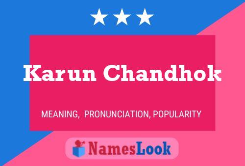 Karun Chandhok Name Poster