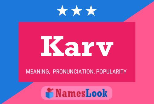 Karv Name Poster