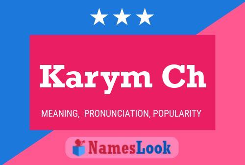 Karym Ch Name Poster