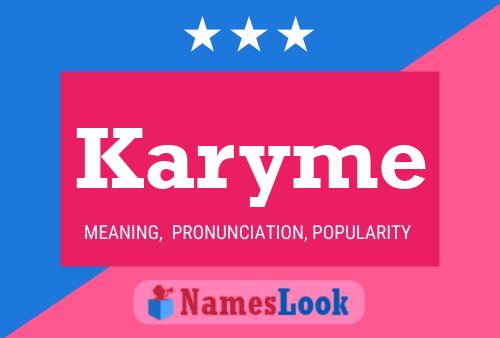 Karyme Name Poster