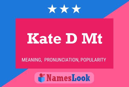 Kate D Mt Name Poster