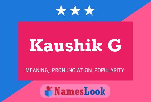 Kaushik G Name Poster