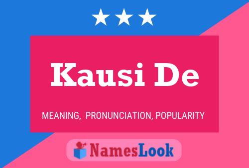 Kausi De Name Poster