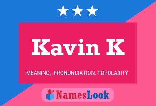 Kavin K Name Poster