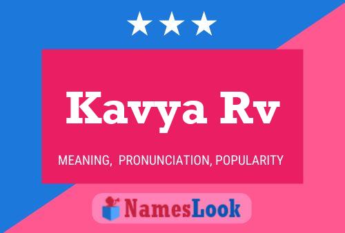 Kavya Rv Name Poster