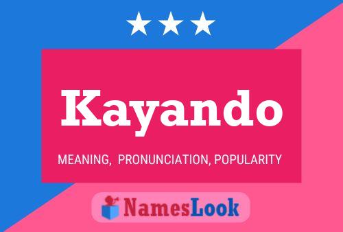 Kayando Name Poster