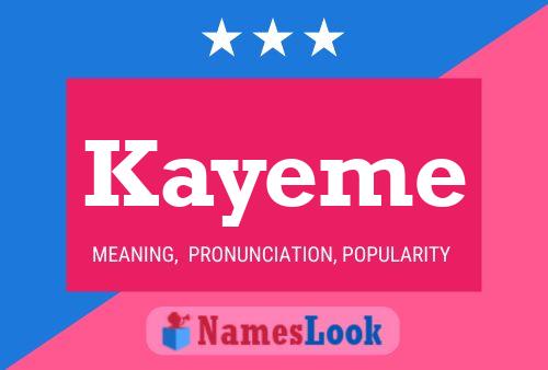 Kayeme Name Poster