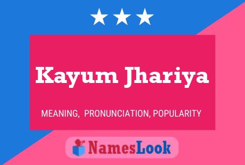 Kayum Jhariya Name Poster