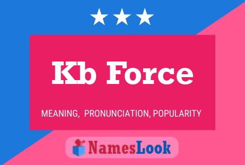 Kb Force Name Poster