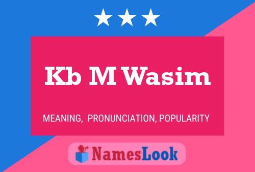 Kb M Wasim Name Poster