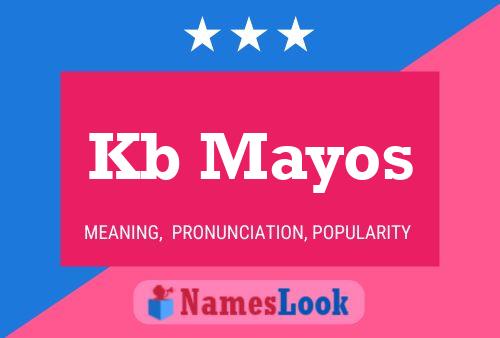 Kb Mayos Name Poster