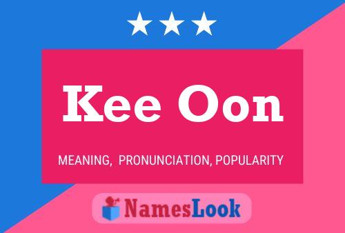 Kee Oon Name Poster