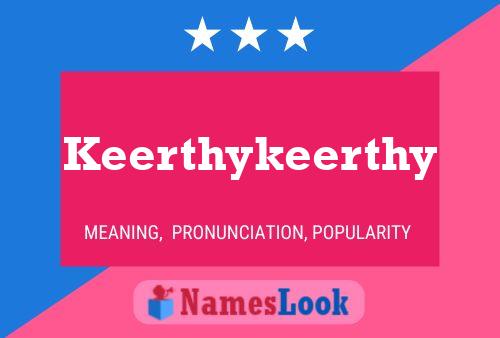 Keerthykeerthy Name Poster