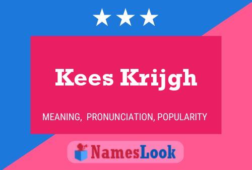 Kees Krijgh Name Poster