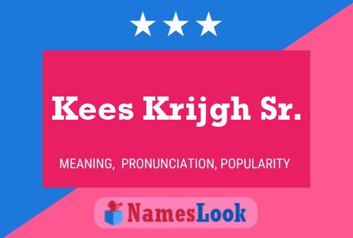 Kees Krijgh Sr. Name Poster