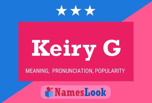 Keiry G Name Poster