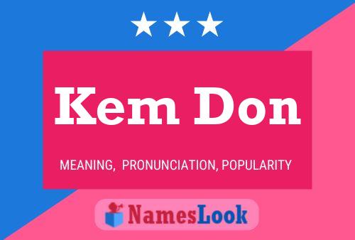 Kem Don Name Poster