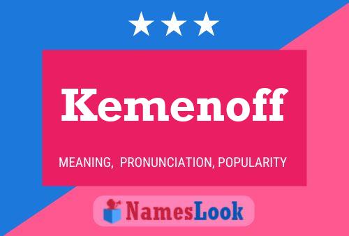 Kemenoff Name Poster