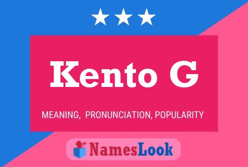 Kento G Name Poster