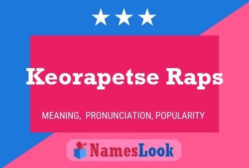 Keorapetse Raps Name Poster