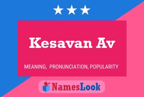 Kesavan Av Name Poster