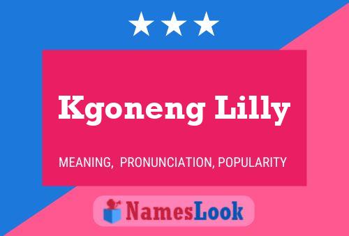 Kgoneng Lilly Name Poster